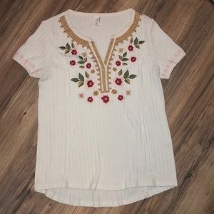 White embroidered tunic